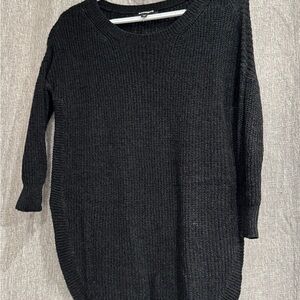 Express Women's Elegant Black Knit Sweater